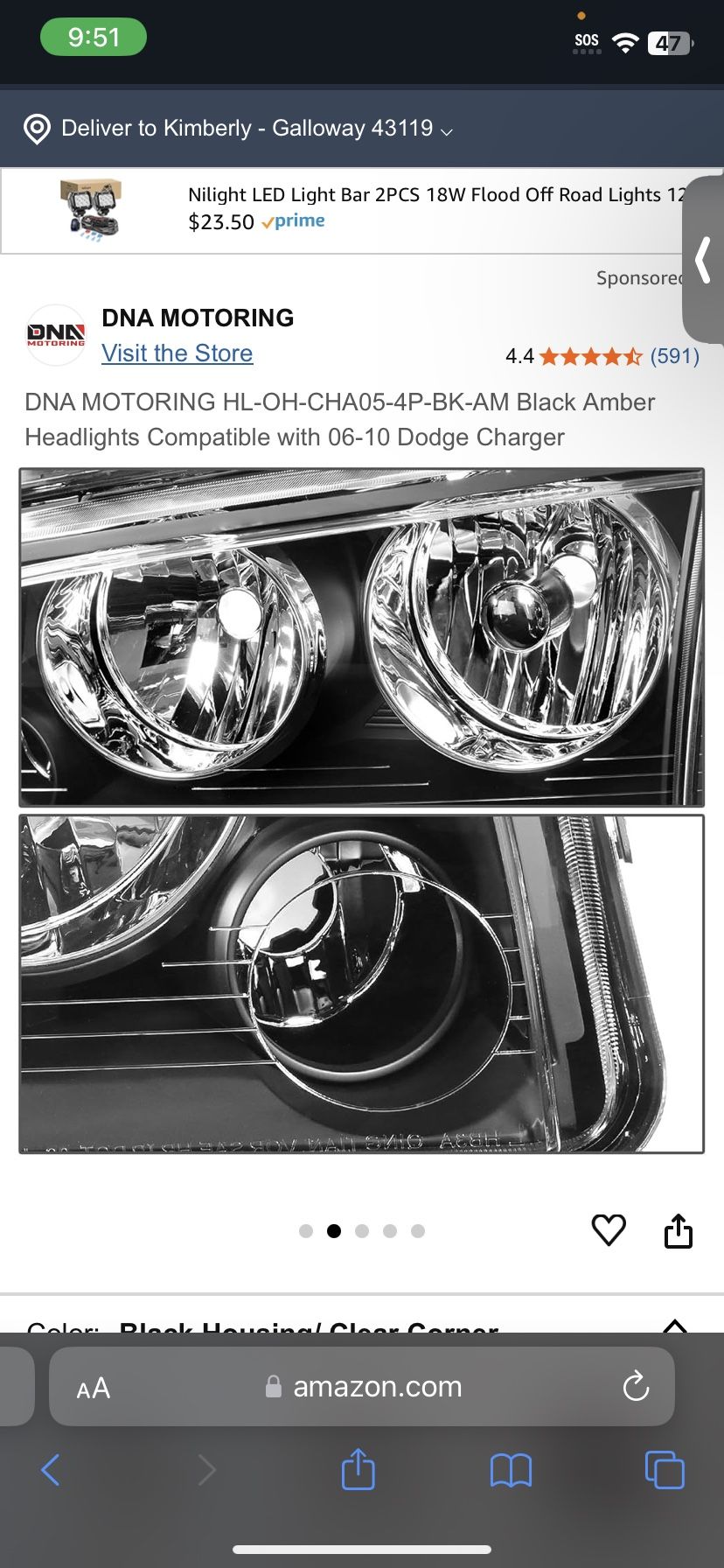 2006-2010 Dodge Charger Headlights