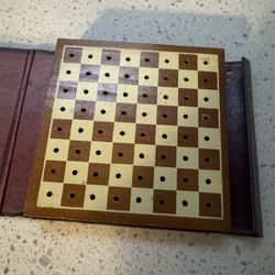 Vintage Travel Chess Set Miniature Book Game 5"