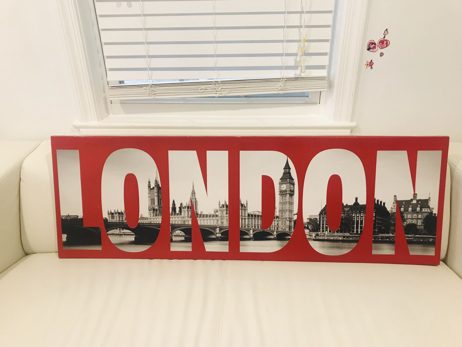 Beautiful LONDON Framed Canvas Print. 47”x15”