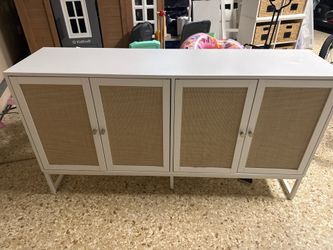 White console cabinet
