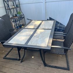 Patio Set With 4 Chairs