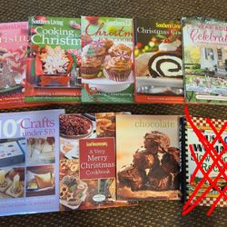 Lot of Christmas Southern Living Dillard's Cookbooks, with 2 extras FREE!!!