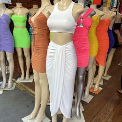 White Two Piece Fashion Nova Dress