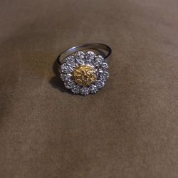 Sterling silver woman’s diamond ring