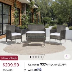 BRAND NEW SET OF 4 Paito Furniture Never Opened Still In Box Brown Color 