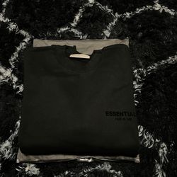 Fear Of God Essentials Black Crewneck Sweatshirt