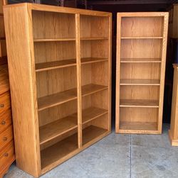 Creations in Wood Big and Little Oak Bookcases Storage Display Shelving