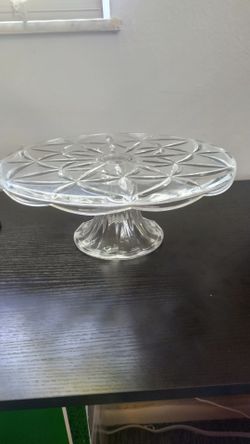 Clear Glass Cake Stand 11 in