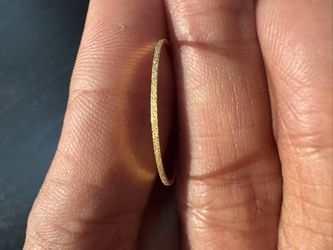 Ultra Thin Minimalist 8K 333 Frost Gold Stacking Light weight 0.5mm Simple Size 7 Ring