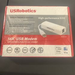 USRobotics USR5 56K USB Modem V.92 US Robotics - Brand New 