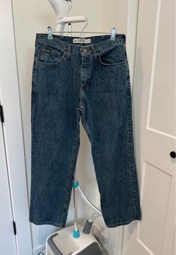 Lee Men’s Relaxed Straight Leg Jeans 34x30 Blue Denim Medium Wash