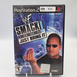 WWF Smackdown! Just Bring It (Sony PlayStation 2, 2001) CIB PS2 Complete