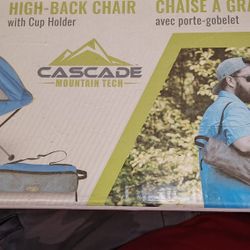 Cascade Mountain Tech High Back Chair with cup holder