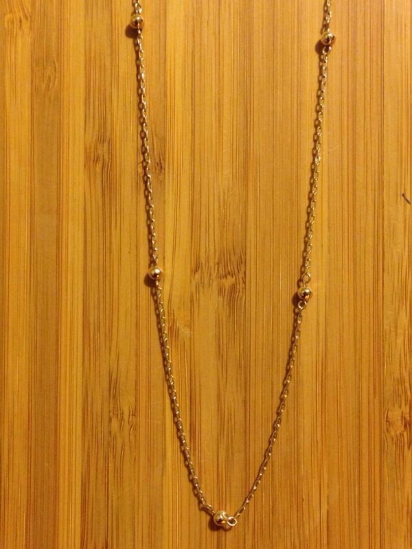 14k solid gold ball chain 1mm long 21" grams 2.7