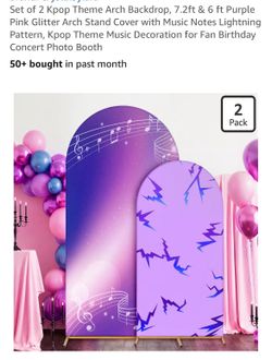 Kpop Theme Arch Backdrop Set of 5