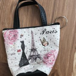 Mini Paris Bag With Zipper & Keychain