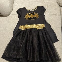 Girls Batgirl Costume Dress Size 10/12 