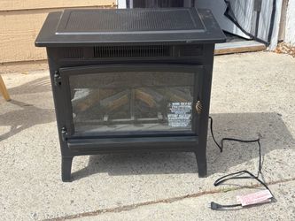 Black Electric Fireplace Space Heater