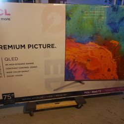 Tv TCL Roku 75", MiniQled, 4k, Excellent 