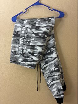 Men’s Encrypted White Camo Jogger Sweatpants