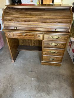 Real Oak Roll Top Desk