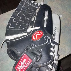 Rawlings 14” Baseball Glove – Leather Palm, MLB Logo, Great Condition