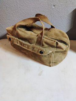 Vintage US Military WW2 Army Green Canvas Small Tool Bag