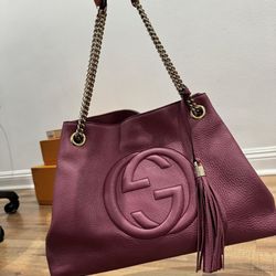 Gucci Soho Chain Leather Tote 
