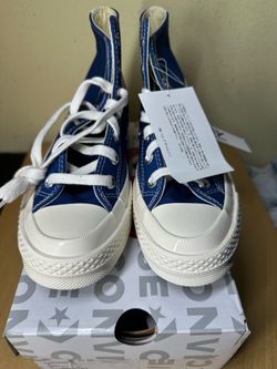 DS CDG (Comme des Garçons) PLAY x Converse Chuck Taylor Hi Blue Quartz Men’s size 5 / Women’s size 7