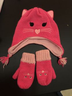 Winter hat and mittens for 4-5 year old