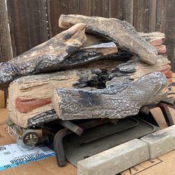 Fire Logs with Natural Gas System 