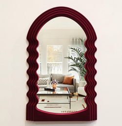 Christmas decorative mirror 16x10 Wine Red