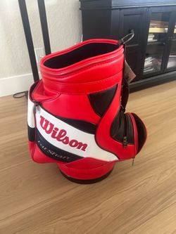 Wilson fat shaft red den caddie bag