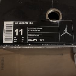 Air Jordan 18.5 (XVIII.5) – White/Black/Chrome