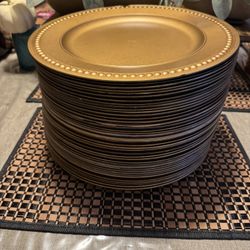 220  Gold Antique Chargers