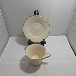Lenox China L155 Special Tea Cup/ Saucer Set Floral Pattern Lot Of 2