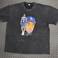 Vintage Wash Oversized Kobe Bryant Graphic T Shirt Size Medium & XL Available 