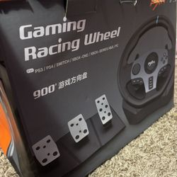 Steering wheel and peddles gaming 
