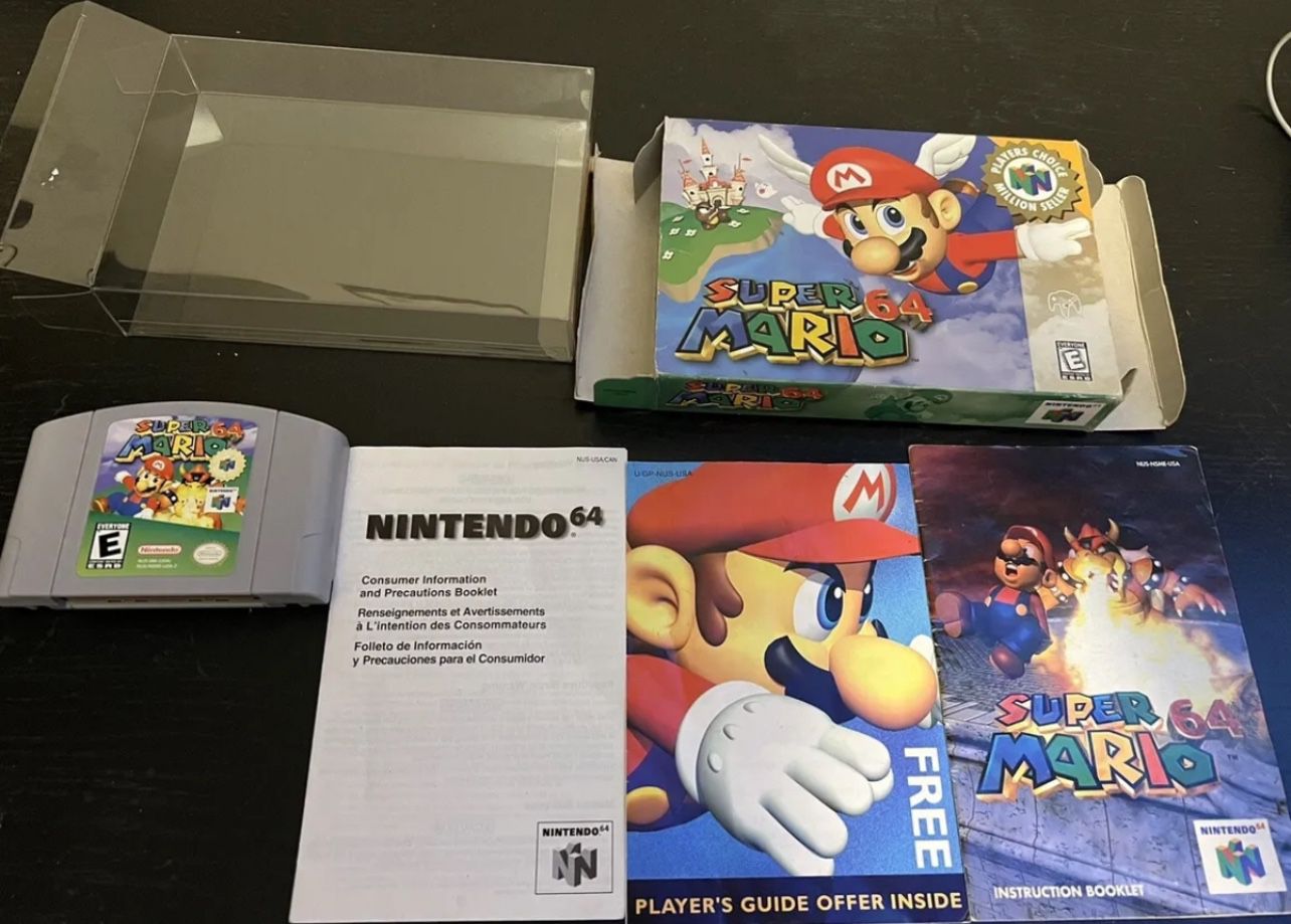 Super Mario 64 Complete N64 Game CIB $100 Pickup 76017