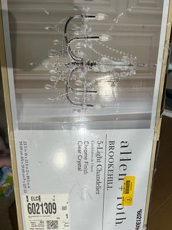 New Allen + Roth Brookehill 5-Light Crystal Chandelier