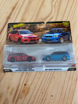**NEW**2026 Hot Wheels Premium Lancer Evo IX Wagon / Subaru Forester STI  2Pack