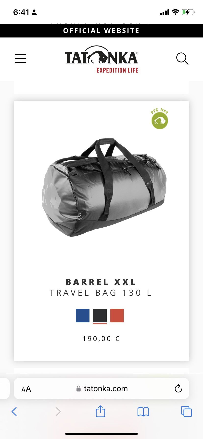 XxLarge Tatonka Backpacking Bag w/ Straps