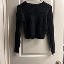 Cotton On Crop Black Sweater