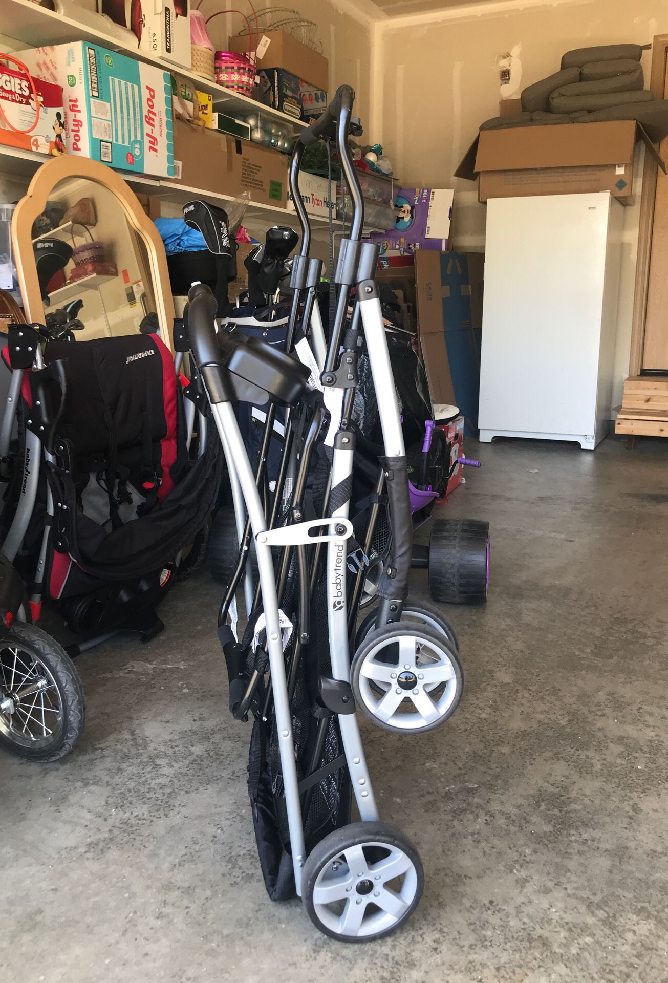 Double car seat frame stroller