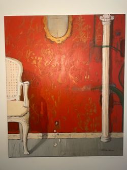 Pared Roja, Oil on canvas, Marco Antonio Cisneros (signed) (with certificate)