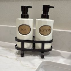 Ceramic Bathroom Soap & Lotion Dispenser 