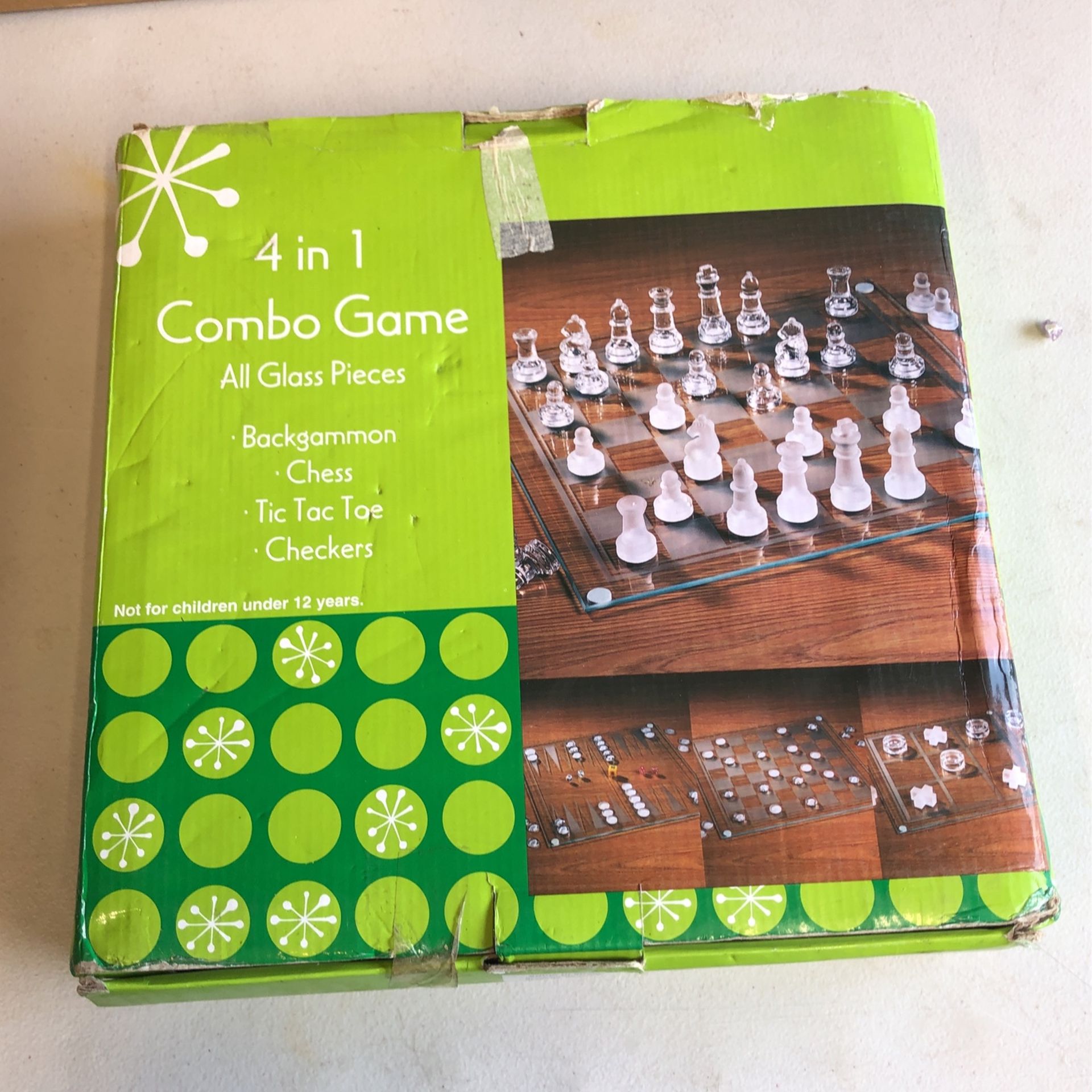 Game Combo Glass Board (4 Games)