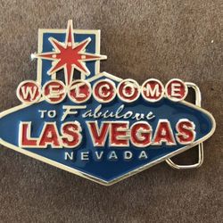 New Welcome To Las Vegas Belt Buckle