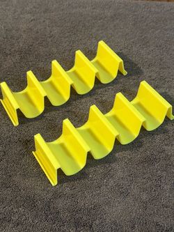 Yellow Plastic Taco Holder Stands (Set of 2)