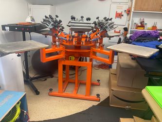 Screen Printing Press - 4 Station - 6 Color - Like New!